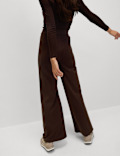 Jersey Wide Leg Trousers with Stretch