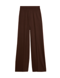 Jersey Wide Leg Trousers with Stretch