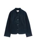 Collarless Short Jacket