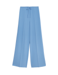 Crepe Elasticated Waist Wide Leg Trousers