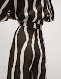 Printed Wide Leg Trouser