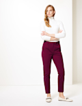 Jersey Slim Fit Ankle Grazer Trousers