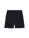 High Waisted Pleat Front Shorts