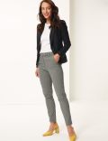 Mia Slim Checked Ankle Grazer Trousers