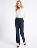 Embossed Straight Leg Trousers