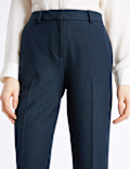 Embossed Straight Leg Trousers