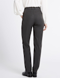 Embossed Straight Leg Trousers