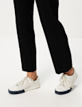 Zipped Pocket Straight Leg Trousers