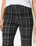 Checked Straight Leg Trousers