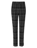 Checked Straight Leg Trousers