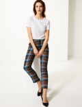 Mia Checked Slim Ankle Grazer Trousers