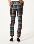 Mia Checked Slim Ankle Grazer Trousers