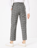 Evie Checked Straight 7/8th Trousers