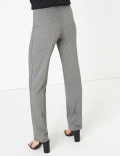 Jersey Herringbone Straight Leg Trouser