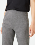 Jersey Herringbone Straight Leg Trouser