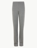 Jersey Herringbone Straight Leg Trouser