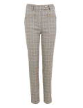Mia Zip Checked Slim Ankle Grazer Trousers