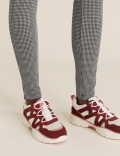 Jersey Checked Skinny Ankle Grazer Trousers