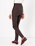 Cotton Checked Skinny Treggings
