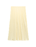 Textured Pleated Midaxi Skirt