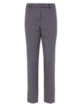 Mia Jacquard Slim Ankle Grazer Trousers