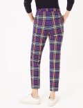Mia Checked Slim Ankle Grazer Trousers
