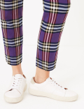 Mia Checked Slim Ankle Grazer Trousers