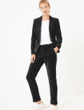 Mia Velvet Slim Ankle Grazer Trousers