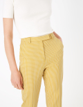 Mia Slim Checked Ankle Grazer Trousers