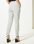 Mia Slim Striped Ankle Grazer Trousers
