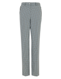 Straight Leg Checked Trousers