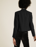 Double Breasted Cropped Tuxedo Jacket