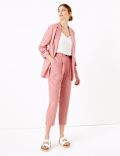 Linen Rich Tapered 7/8 Trousers