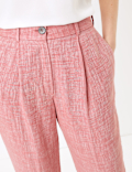 Linen Rich Tapered 7/8 Trousers