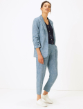 Linen Rich Tapered 7/8 Trousers