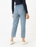 Linen Rich Tapered 7/8 Trousers