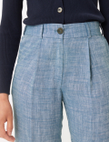 Linen Rich Tapered 7/8 Trousers