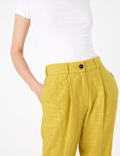 Linen Rich Tapered 7/8 Trousers