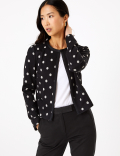 Jersey Slim Polka Dot Jacket