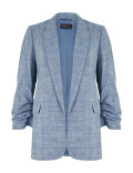 Linen Relaxed Ruched Sleeve Blazer