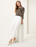 Cotton Rich Slim Fit 7/8 Trousers