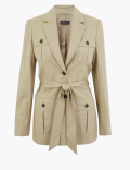 Linen Rich Single Breasted Blazer