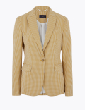 Checked Single Breasted Blazer