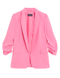 Ruched Sleeve Blazer
