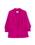 Ruched Sleeve Blazer