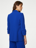 Ruched Sleeve Blazer