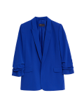 Ruched Sleeve Blazer
