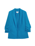 Ruched Sleeve Blazer
