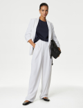 Ruched Sleeve Blazer