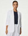 Ruched Sleeve Blazer